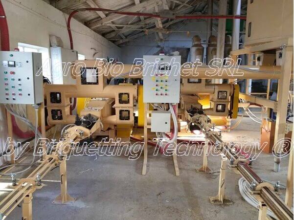 Briquetting line for briquettes in Becicherecu Mic