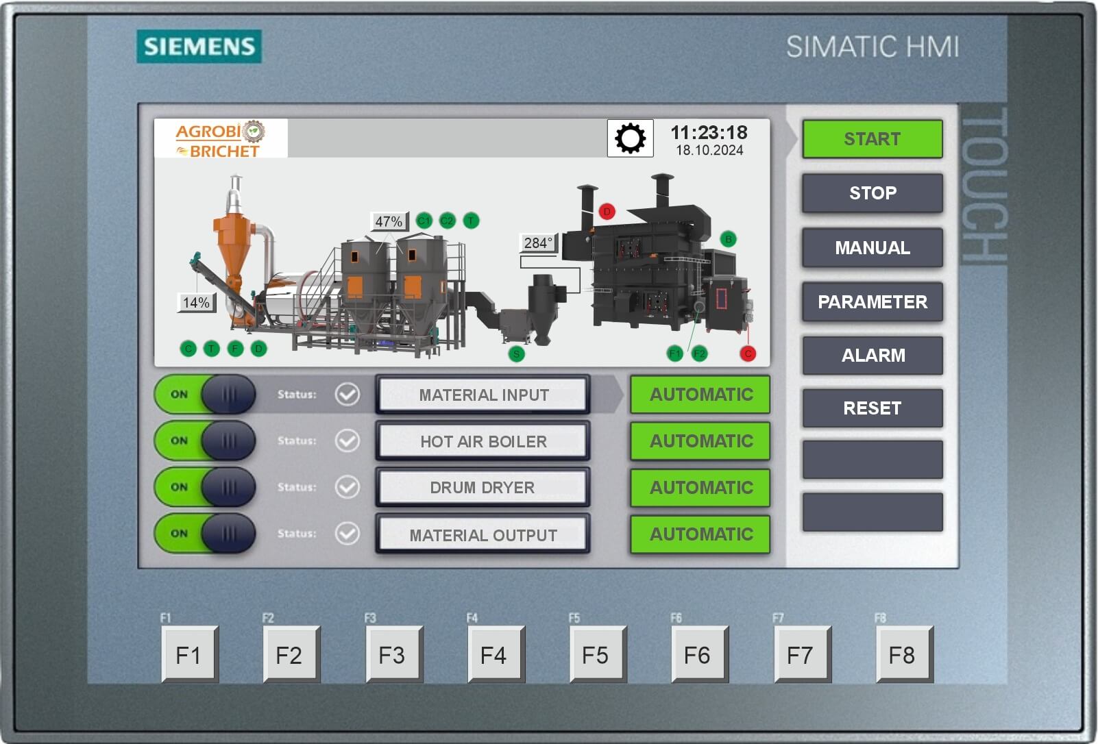 PLC Automation Digitalization Universal Rotary Dryer PLC Automation Digitalization Universal Rotary Dryer