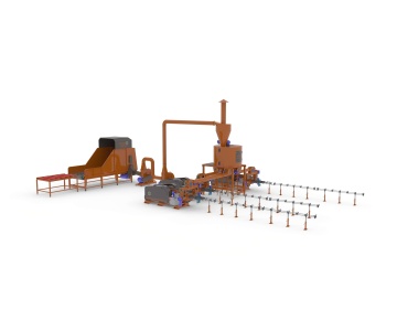 linie brichetare biomasa 1800-2400 kg ora-2
