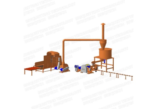 Ligne de briquetage colza-paille production de briquettes 600-900 kg/heure