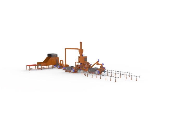 linie brichetare biomasa 1800-2400 kg ora