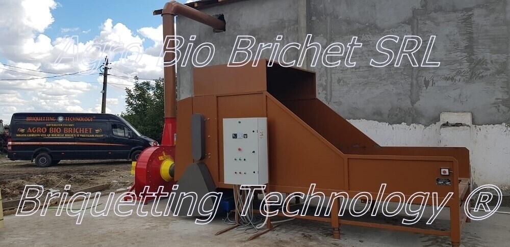 Briquetting line for hot straw briquettes