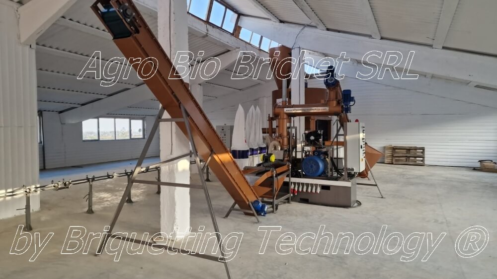 Butea straw briquetting and pelletizing line