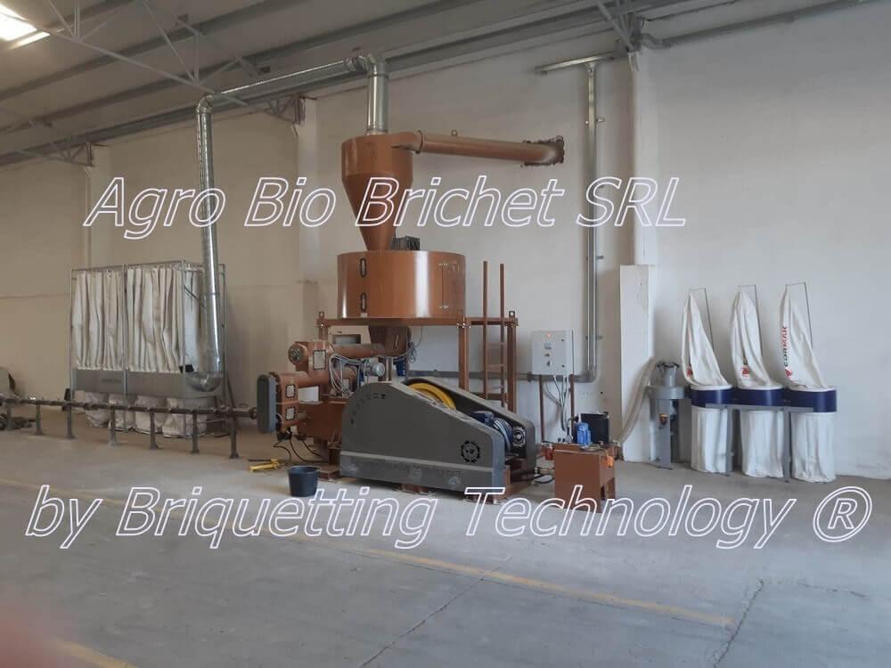 Briquetting line for Olosag Lolium multiflorum briquettes